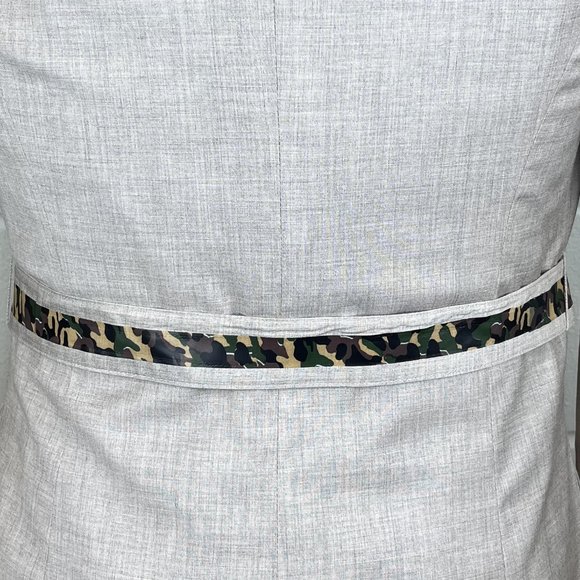 Custom Tan Blazer with Camouflage Embellishments - Picture 3 of 5